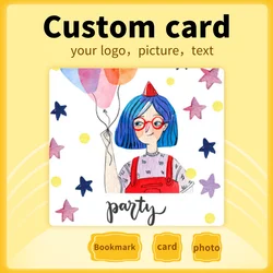 Carte de visite avec impression simple face, Scrapbooking, carte d'invitation de fête, cadeau de vœux d'anniversaire, 100 pièces, design gratuit 