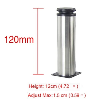 

1*Cabinet Stainless Steel Legs Feet Desk Table Furniture Legs Adjustable 5-15cm