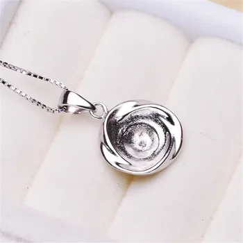 

Pendant Fitting Pearl Accessories 925 Silver Ring Jewelry DIY No Pearl no chain Free Shipping