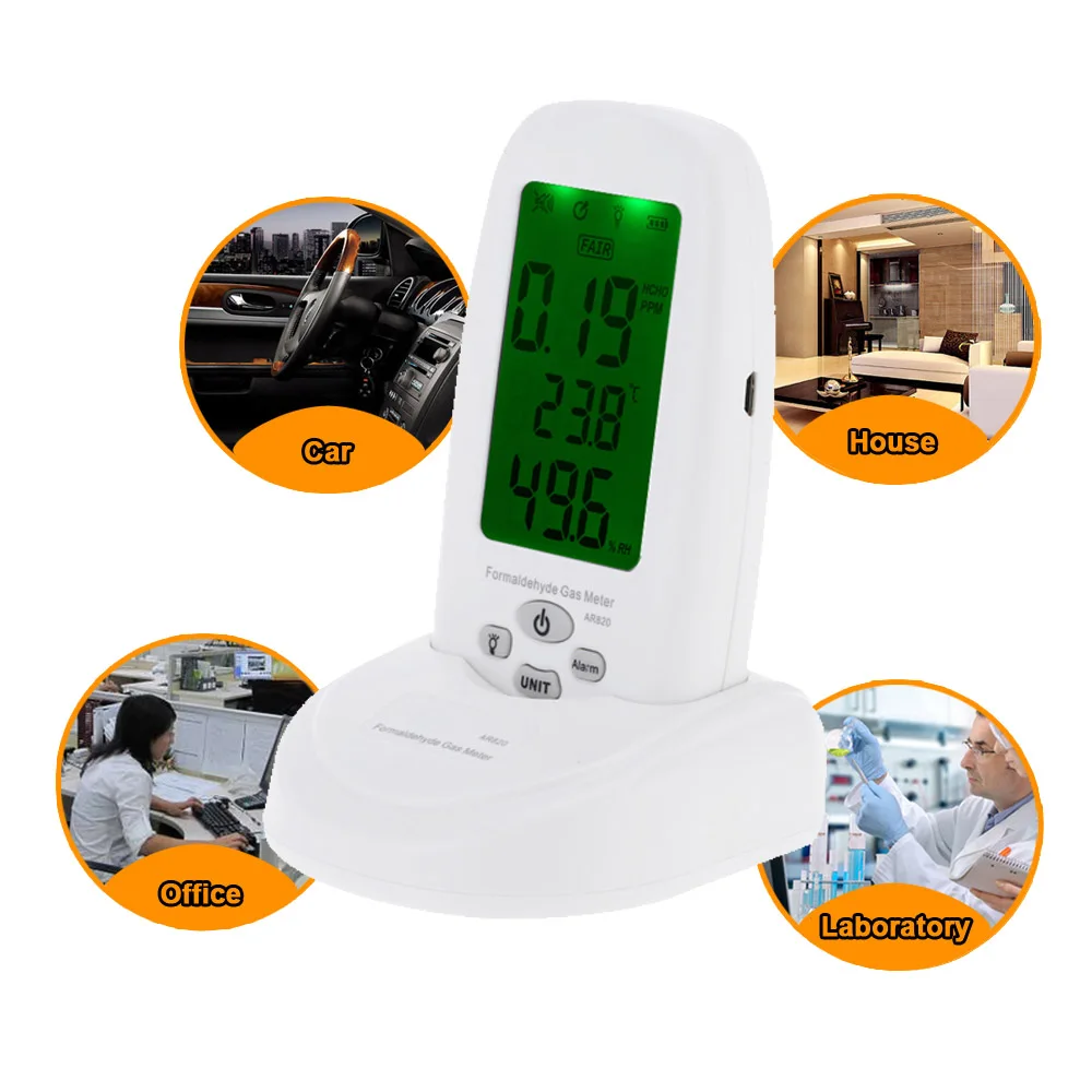 

AR820 Digital Formaldehyde Detector Household Air Quality Monitor Tester Indoor Thermometer Hygrometer Gas Detector Analyzer