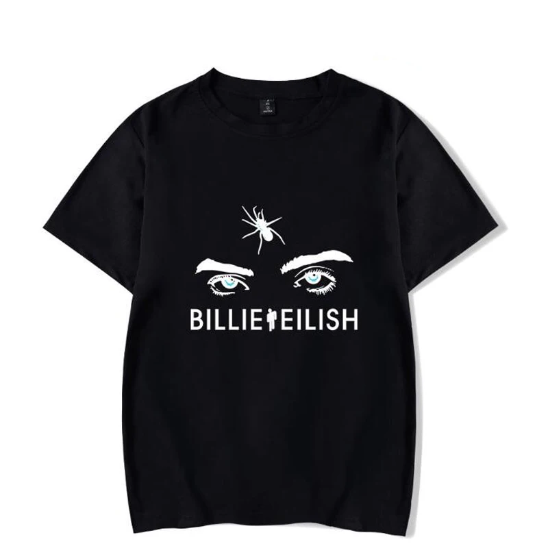 Billie Eilish футболка уличная хип-хоп Футболка Harajuku повседневная с круглым вырезом короткий рукав мужская женская футболка классная футболка Прямая поставка