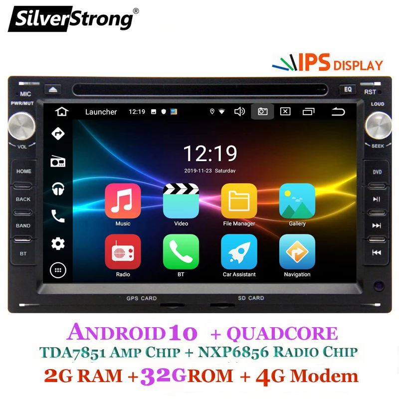 SilverStrong 4G модем Android 10 0 IPS 2din автомобильный DVD для VW Golf4 Polo PASSAT B4 B5 Bora Octavia1 WiFi OBD