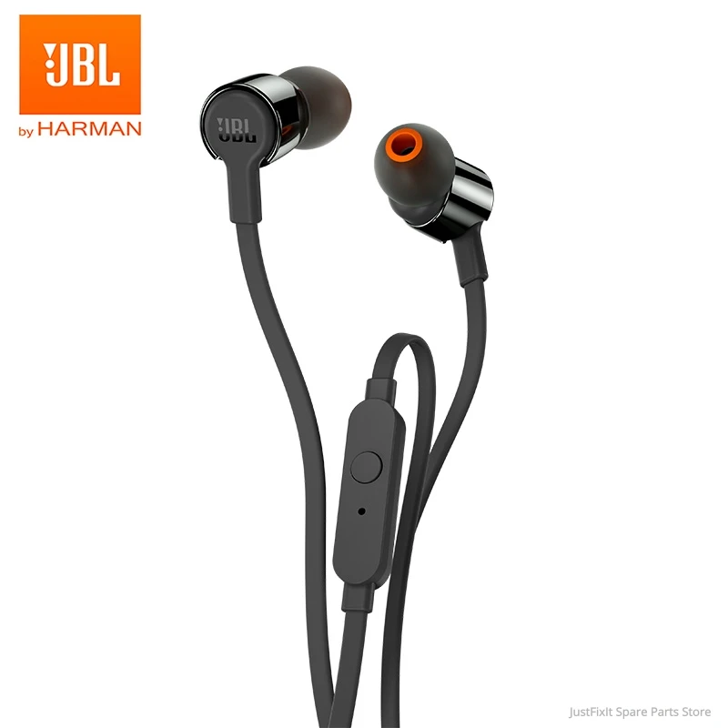 New JBL T210 3 5mm Wired Earphone Stereo Bass Music Sports Headset 1 Button Remote Hands free Call with Mic