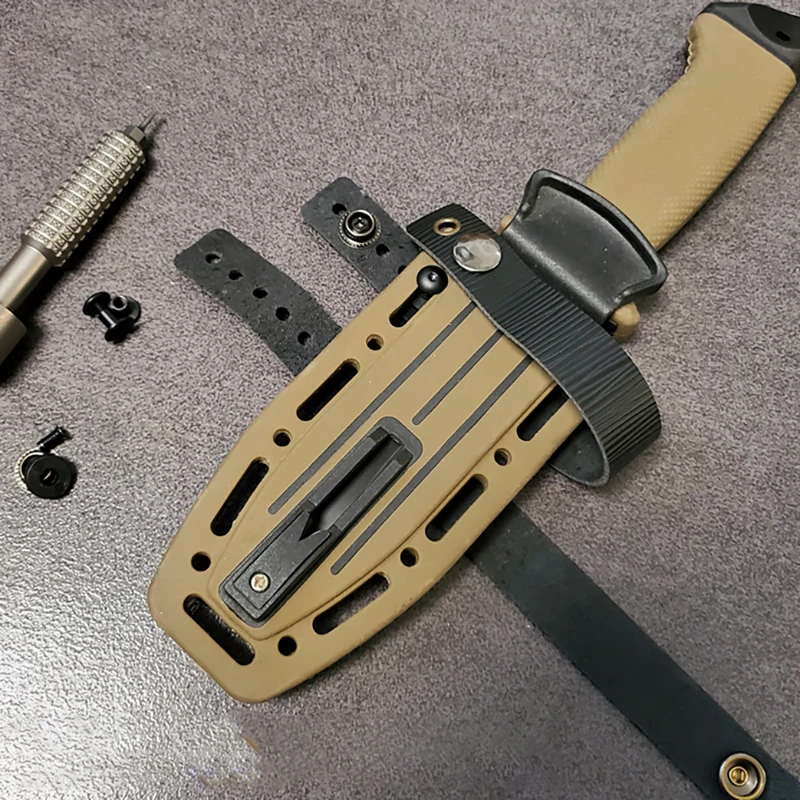 Knife Sheaths 14cm/18cm/25cm EDC Tactical Belt Cowhide Leather Belt Can Fixed Pure Scabbard with Hardware