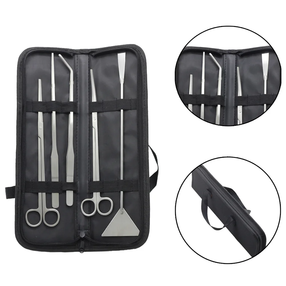 Aquarium Tools Kit Plants Tweezers and Scissors Grass Stainless Steel Cleaning Fish Tank Accessories | Дом и сад