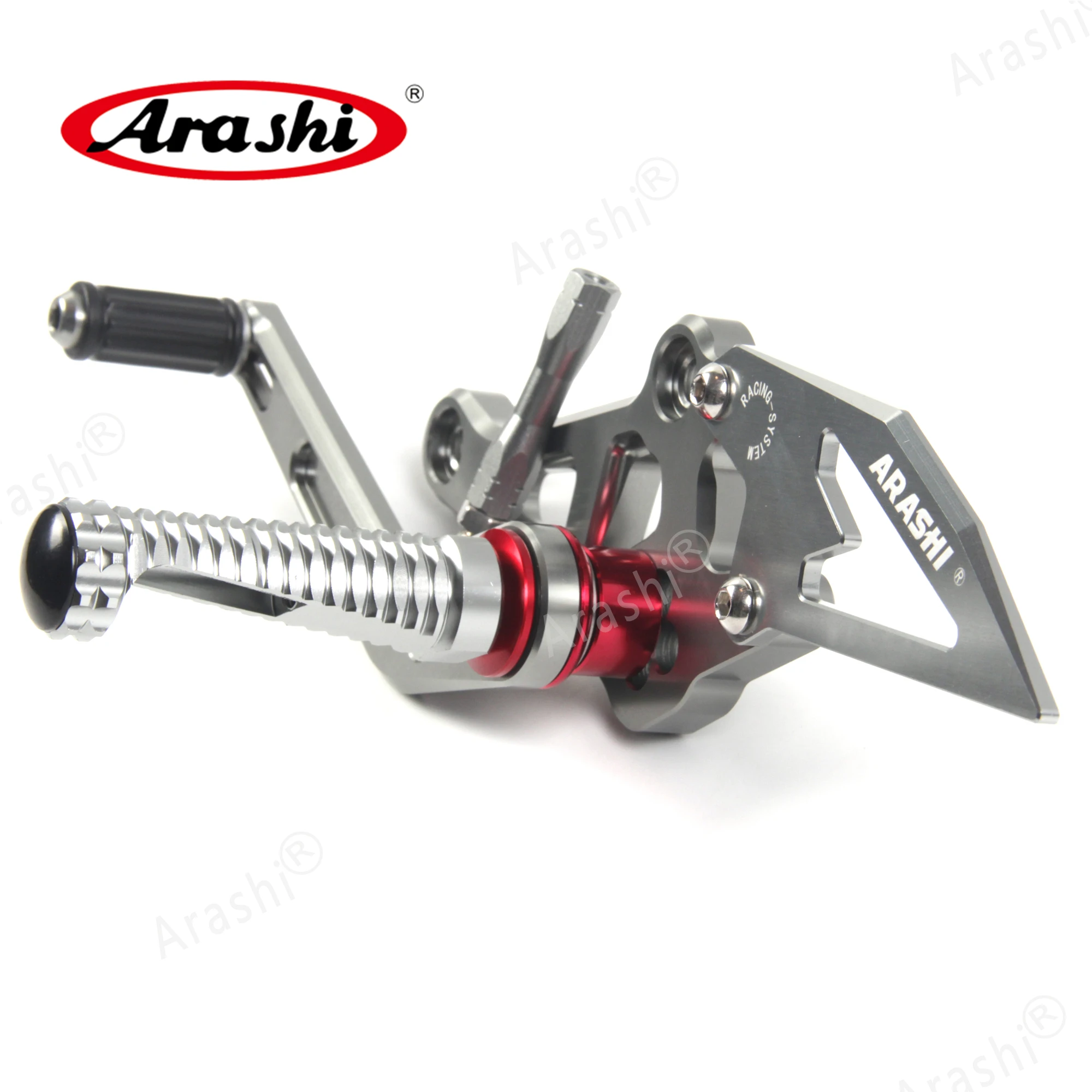 Arashi CNC регулируемые Подножки для YAMAHA MT 07 FZ 07 Rider задние наборы Rearset подставка для ног