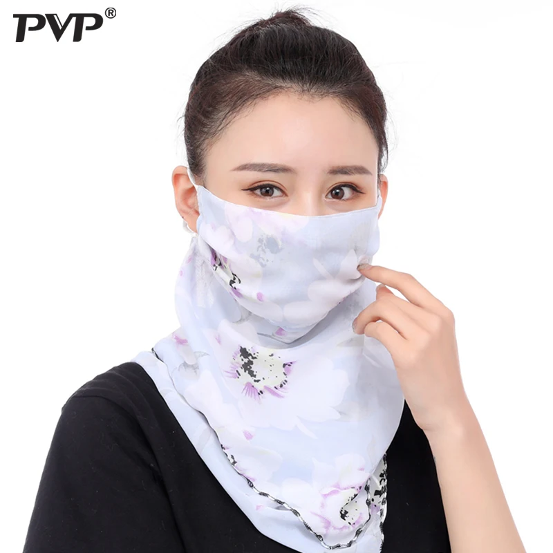 

PVP 1 PCS Sunscreen triangle scarf neck mask female summer UV protection breathable thin mask riding veil shade mouth mask