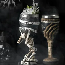 Ужасная Смола из нержавеющей стали Кубок с черепом Ретро коготь бокал для вина Готический бокал для коктейлей es Wolf Кубок для виски вечерние бар посуда для напитков