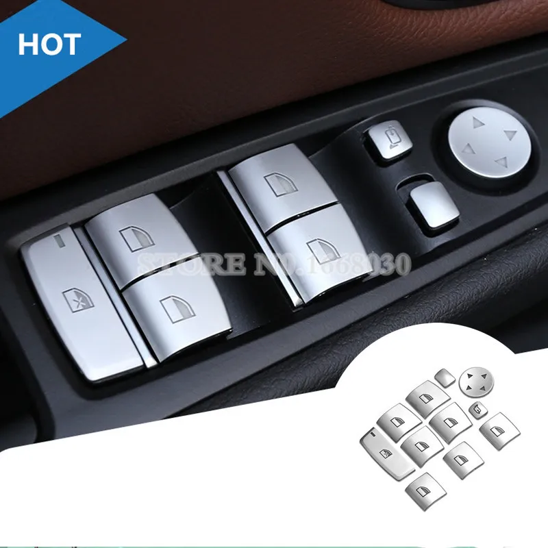 Крышка внутренней двери окна переключатель накладка 11 шт. для BMW X1 X3 X4 X5 X6 E84 E70 E71 F25