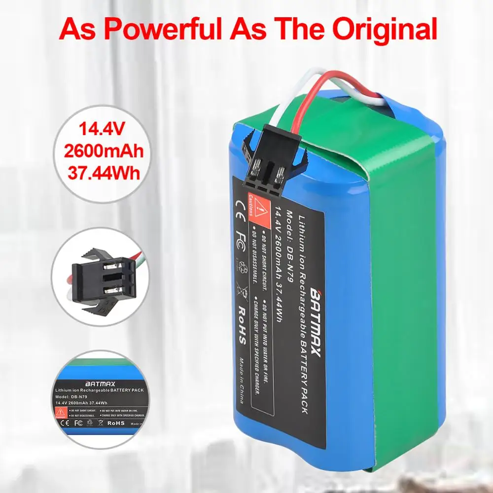 2600mah para Ecovacs Bateria Li-ion Batmax Deebot N79 N79s Dn622 Eufy Robovac 11s 12 15c 15s 35c Conga Excelência 990 14.4v - Image 3