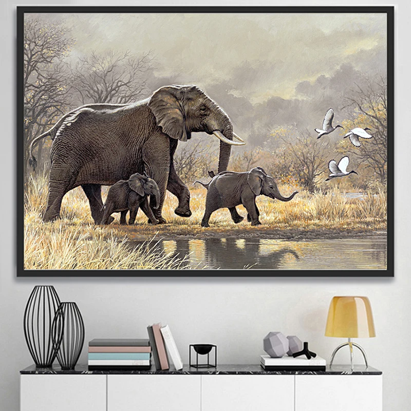 

5D Diamond Painting Animal elephant Cross Stitch DIY Diamond Embroidery Rhinestone Mosaic Picture Home Decor Gift Sale