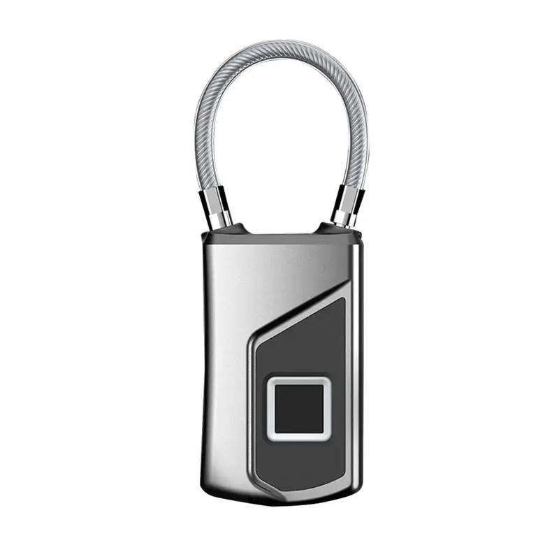 

1pc Portable Fingerprint Padlock USB Waterproof Security Smart Lock Door Lock For Suitcase Backpack