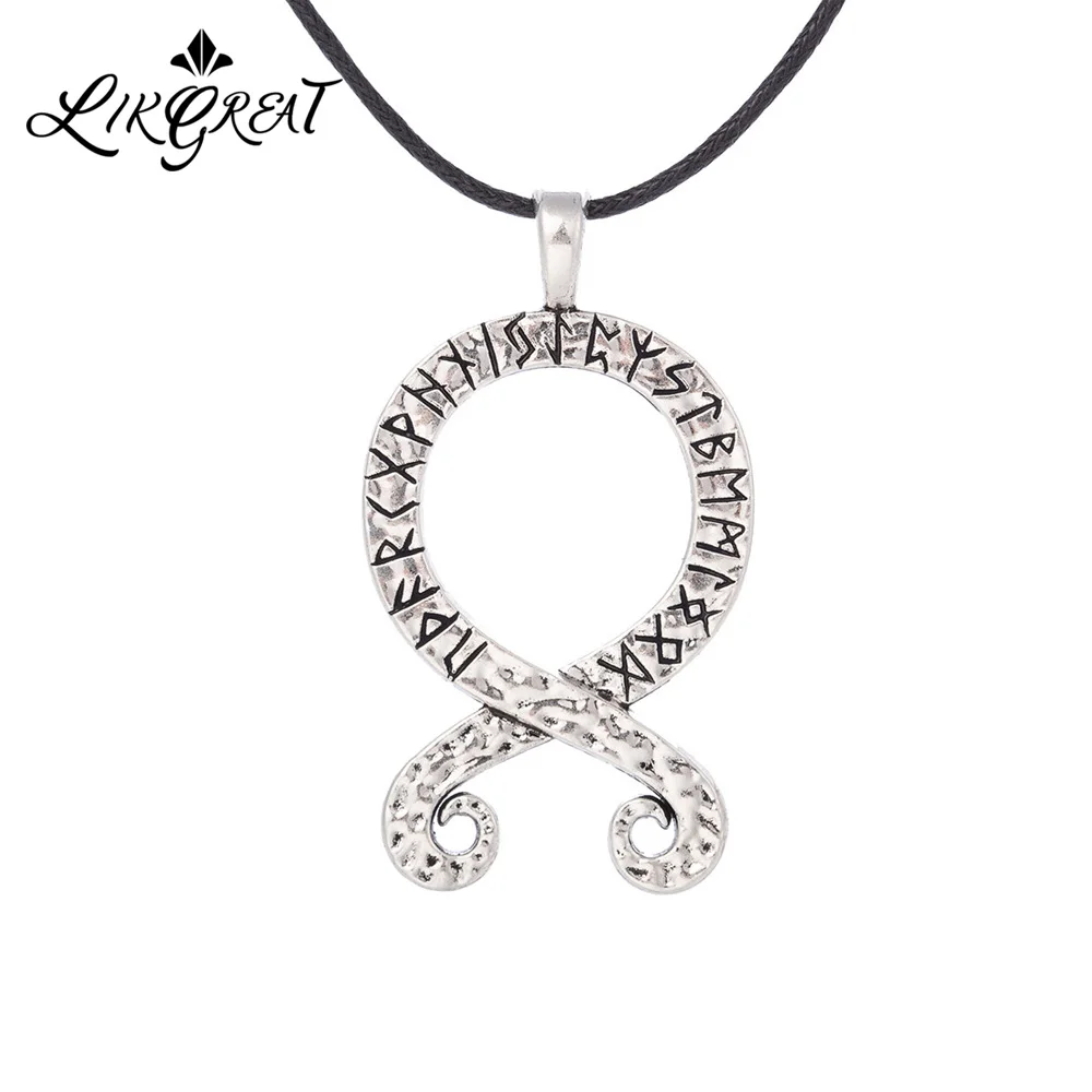 LIKGREAT Тролль крест ожерелье Futhark кулон с рунами скандинавский Викинг шведский