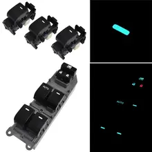4 unids/set RAV4 para Toyota Camry Corolla Yaris Vios Highlander LED iluminado interruptor de la ventana de energía de fondo izquierda conducir