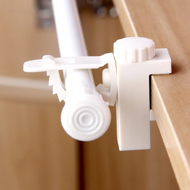 

2PCS l White Crossbar Rod Bracket Hanger Hook Home Organizer Adjustable Curtain Rod Support Holder Towe Hanger Hook