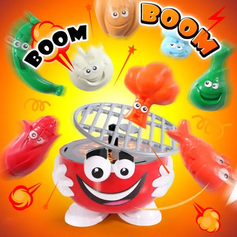 

Kitchen Toy Barbecue Party Game Put Food on the BBQ Grill for Kids Children Game Toy Gifts Puzzle Table Desktop Game