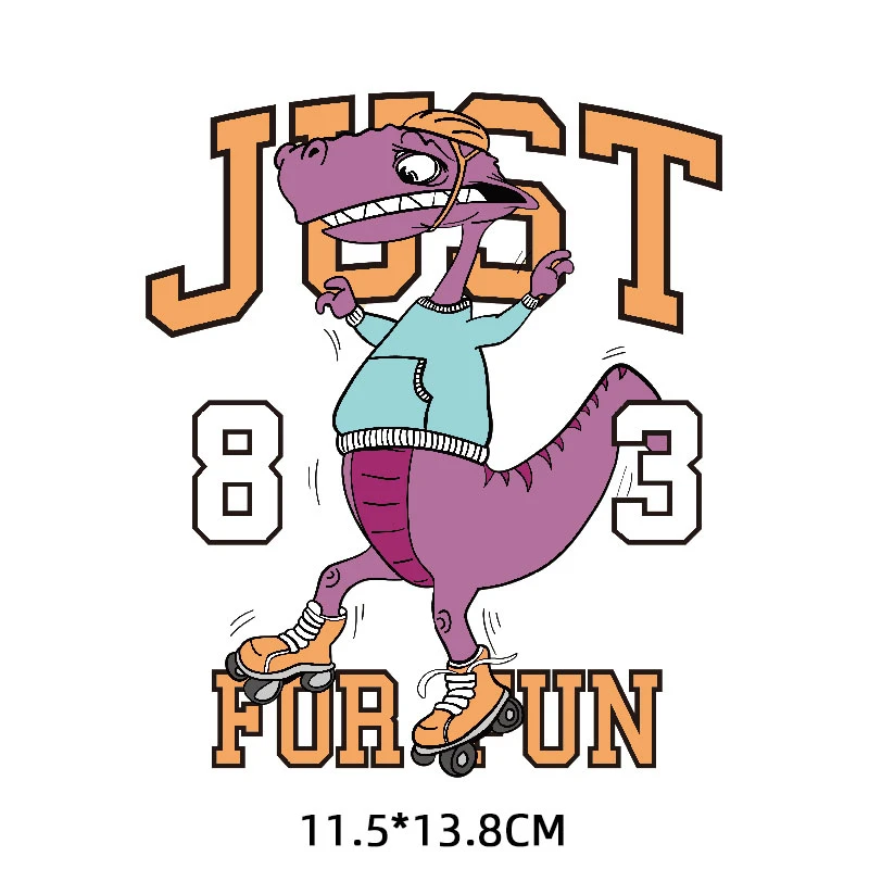 1323 Jurassic меловой динозавр железные нашивки на одежду для детей DIY Аппликация теплопередача Виниловые буквы животных патч стикер F - Цвет: 1323
