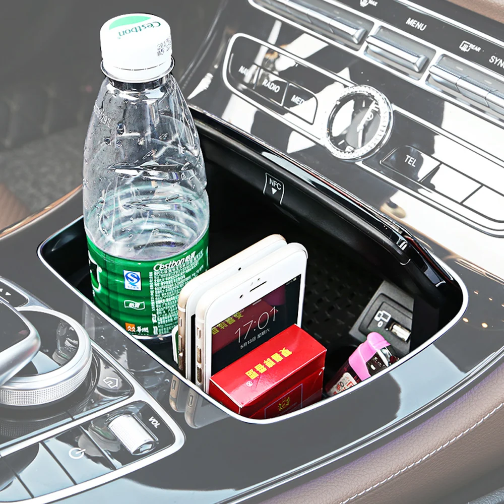 Автомобильный держатель для напитков Mercedes Benz C class W205/GLC class X253/E class W213 e200 e300l центральный ящик для хранения авто аксессуары