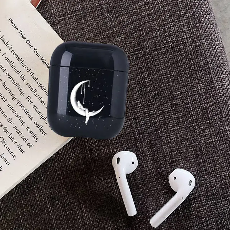 Простой Звездный чехол для наушников Apple airpods чехол Universe Bluetooth наушники чехол для Airpods Жесткий пластиковый Чехол