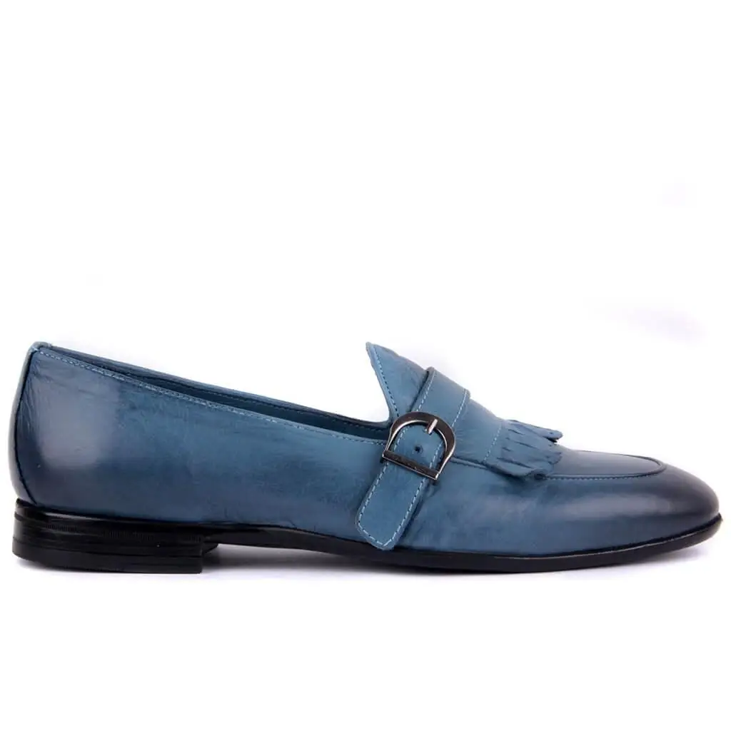 

Sail Lakers-Denim Blue Leather Men 'S Shoes