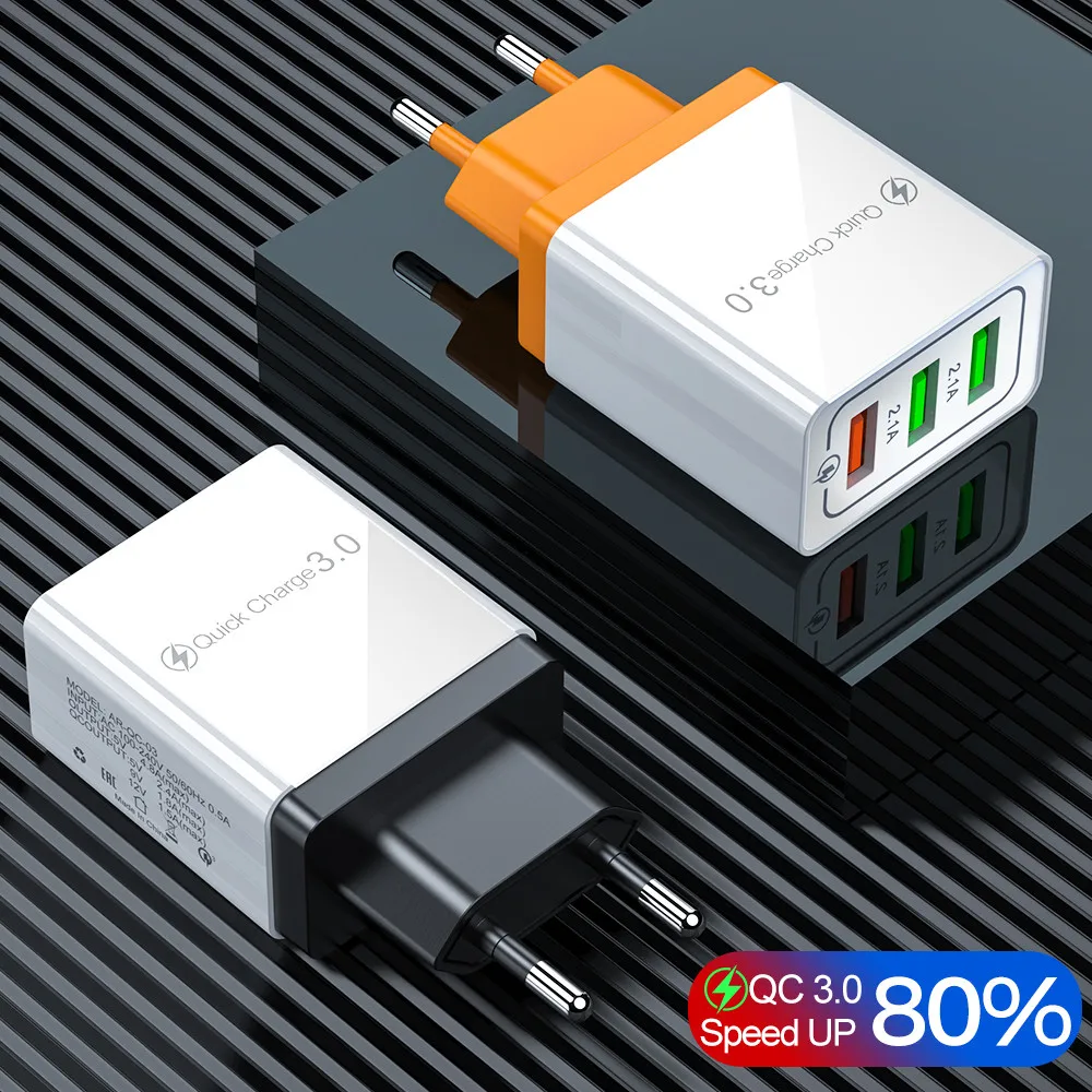 

18W Quick Charge 3.0 EU US 5V 3A Fast Charging Mobile Phone USB Charger For iphone 11 X Huawei Samsung Xiaomi LG Travel Charger