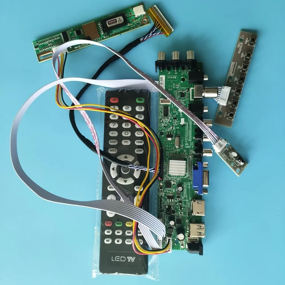 

Kit For B170PW03 V4/B170PW03 V5 TV VGA USB AV 1440X900 DVB-C DVB-T 1 CCFL LCD Controller board 30pin Digital HDMI Panel remote