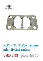 Pqy-черный 10 шт./лот для T25 T28 GT25 GT28 турбокомпрессора прокладка фитинг для Turbo GT25 5 болт PQY4810