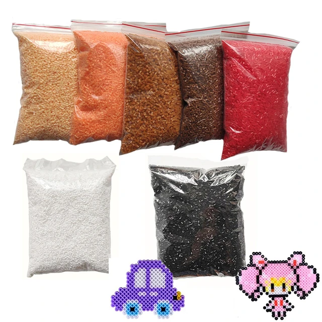 10000pcs / bag 2.6mm mini hama beads kids DIY toy colormixing white black  skin color fuse beads learning toys for children - AliExpress