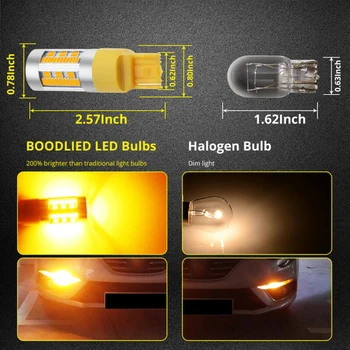 

Turn Signal LED Light Bulbs Replacement Parts 2pcs T20 7440 105SMD WY21W Canbus Amber