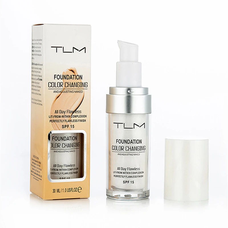 

TLM 30ml Liquid Foundation Makeup Change To Your Skin Tone By Just Blending Color Changing