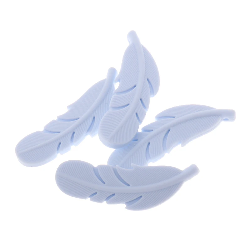 실리콘 목걸이에 대 한 20PCS 음식 실리콘 구슬 깃털 Teether 실리콘 펜던트 18MM * 56MM * 6.5MM