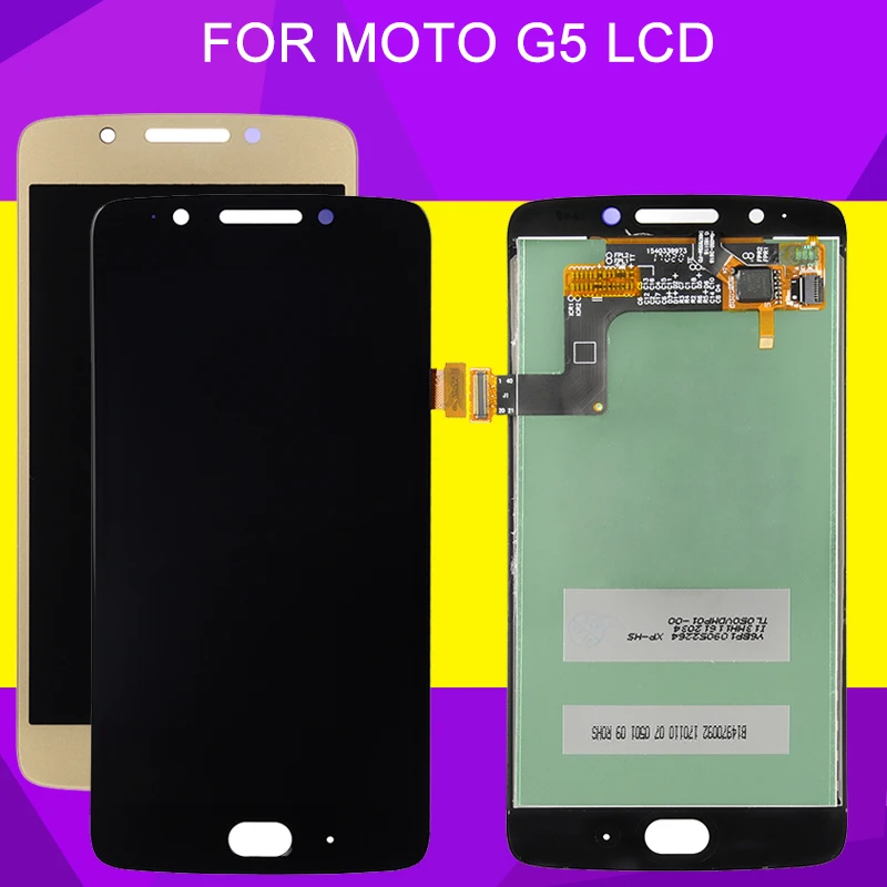 

HH For Moto G5 Display With Touch Screen Digitizer Assembly Replacement For MotoRola XT1672 XT1676 LCD Display Free ship+Tools