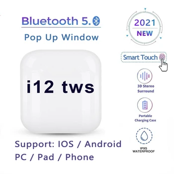 Auriculares TWS i12, inalámbricos por Bluetooth 5,0, estéreo HiFi, PK Air I900, I9000 Pro