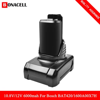 

6000mAh 10.8V/12V Li-ion BAT420 Rechargeable Battery for BOSCH BAT411 BAT412A BAT413A D-70745GOP 2607336013 2607336014 PS20-2