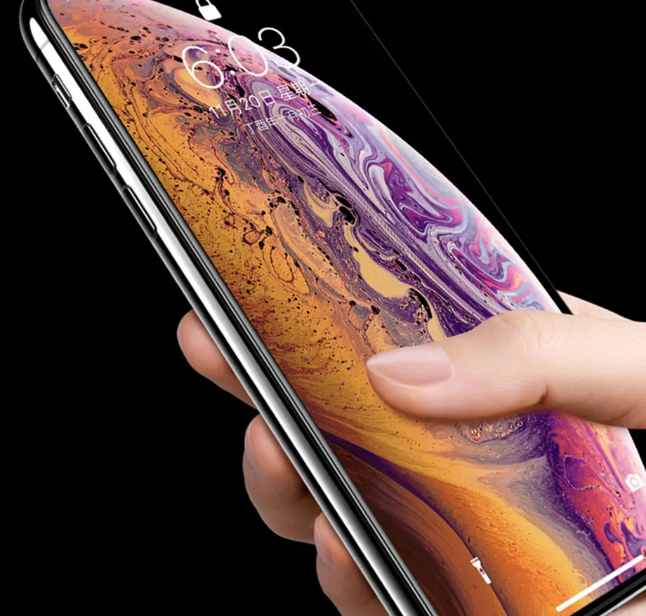 500D полное покрытие из закаленного стекла для iPhone 11 Pro Max стекло X XS Max XR Защитное стекло для экрана для iPhone 6 6s 7 8 Plus X пленка