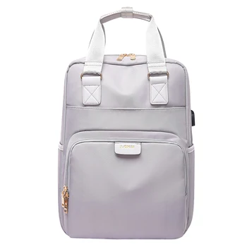 

Oxford Cloth Travel Bag Zipper Business College School Laptop Backpack Waterproof USB Charge Large Capacity Shoulder Fashion