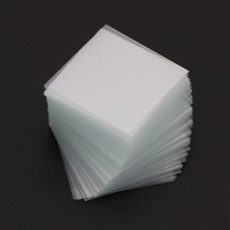 Microscope Glass Slides 100 PCS Transparent Square Glass Slides Coverslips 18x18mm-24x24mm for Microscope