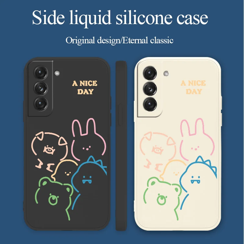 Stick Animal Silicone Phone Case For Samsung Galaxy S21 S20 FE S10 S9 Ultra Plus S10e Note 20 ultra 10 9 Soft Back Cover | Мобильные