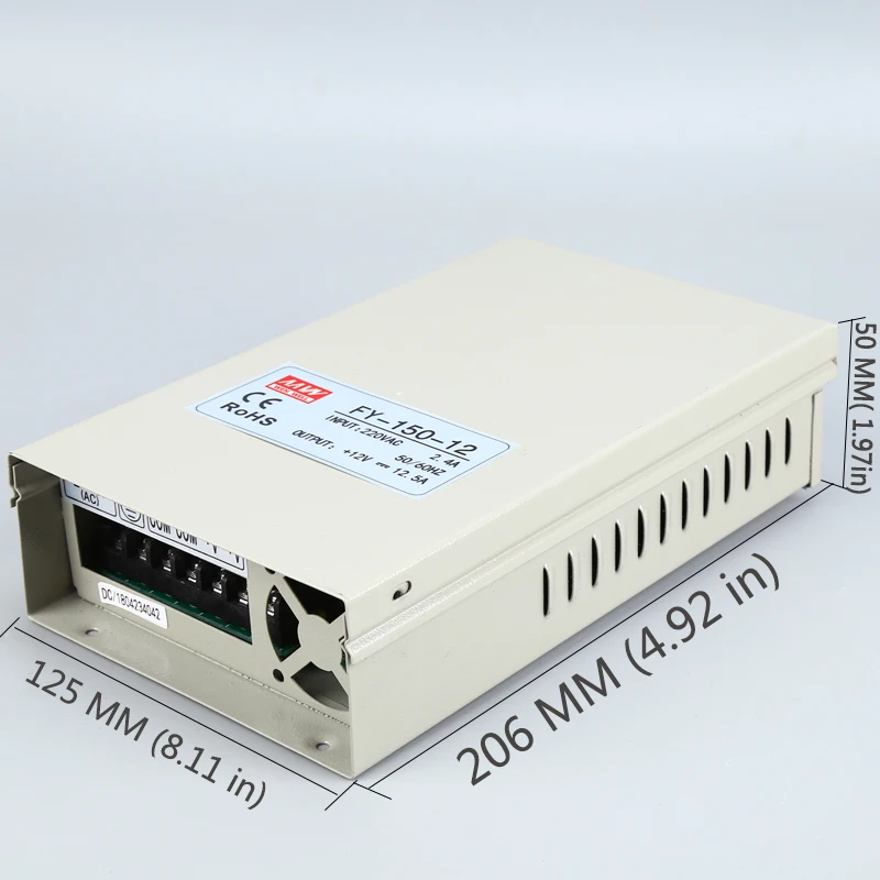 FY-150-12V12.5A дождевик блок питания 150 Вт Одиночная группа выход мощность светодиодный мониторинг блок питания