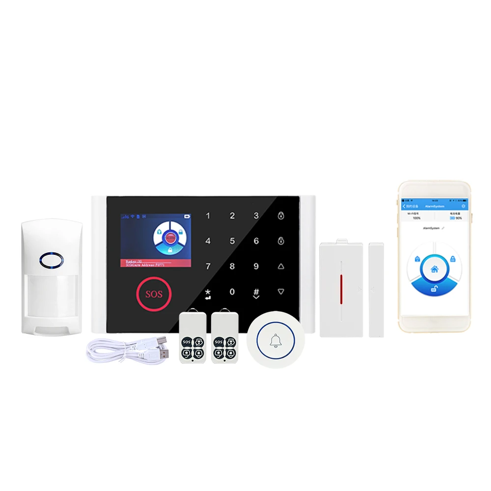 Умный WiFi+ GSM+ GPRS 3 в 1 сеть Интеллектуальный голосовой домашний дверной звонок Сигнализация 433 МГц домашний безопасный дверной звонок умный Оповещатель - Цвет: Package C