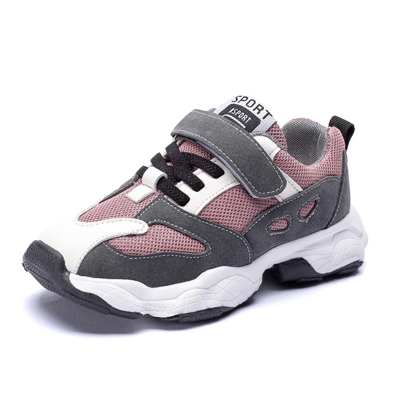 Hot Sale Kids Unisex Running Shoes Pink Black Fashion Casual kids Sneakers Breathable Brand Boy Shoes Soft Sole Girls Sport Shoe - Цвет: Pink