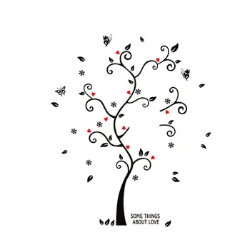 

Acrylic Wall Decal 3D Photo Photoes Tree Fashion Living Room Removable DIY Wall Stickers Beautiful Bedroom Green/Red Wallpaper