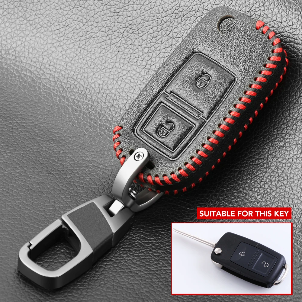 Key Case Cover Key Case Flip Key Fob Shell Car Key Shell for VW Volkswagen Polo Golf Passat Beetle Caddy T5 Up Eos Tiguan Seat For Skoda