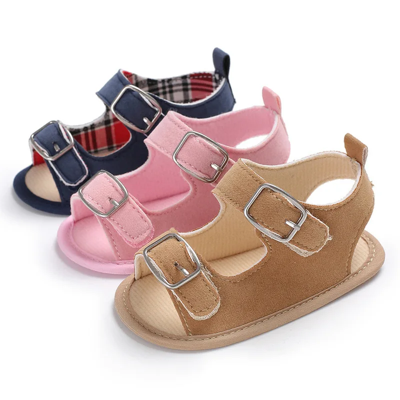 Newborn Infant Baby Shoes Girl Boy Sandals Buckle Strap Cotton Soft