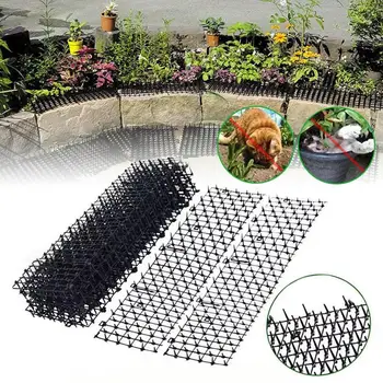 

30cm x 2m Garden Prickle Strip Dig Stop Cat Repellent Deterrent Net Mat Spike is to prevent trampling of plants by dog, cat.
