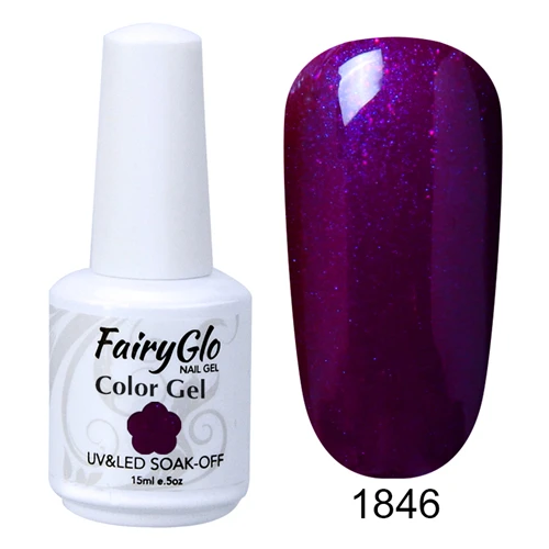 FairyGlo флуоресцентный неоновый УФ-гель для ногтей Дизайн ногтей гель лак замачиваемый Vernis полуперманентный лак для ногтей 15 мл - Цвет: 1846