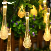 Светильник-гирлянда на солнечной батарее, яркий дождевой светильник, водонепроницаемая лампа для рождественского праздника, уличное украшение сада, сказочный светильник s