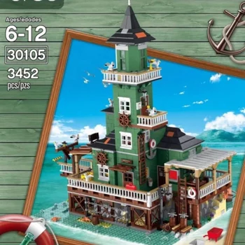 

Creator Street View MOC The Old Fishing Store The Lighthouse City Creator Streetview Model Building Blocks bricks Kits Toy gift