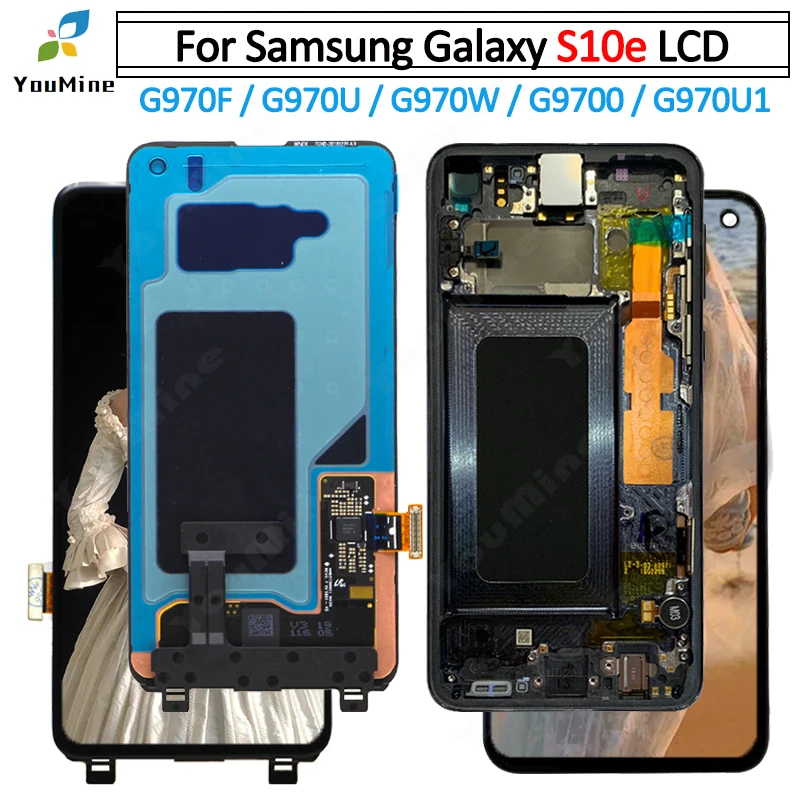 Для samsung Galaxy S10e lcd G970F/DS G970F G970W SM-G9700 ЖК-дисплей с рамкой сенсорный экран дигитайзер для samsung S10e lcd