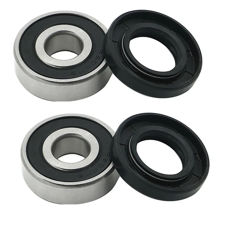 Front Wheel Bearings & Seals Kit 2 bearings (6302-2RS) 2 oil seals for Honda ATC110 ATC200 ATC250